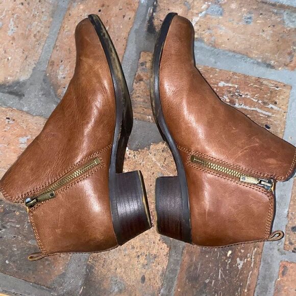 Lucky Brand Women's Basel Ankle Bootie Size 9 US Brown/Toffee Leather Zip - Picture 5 of 11